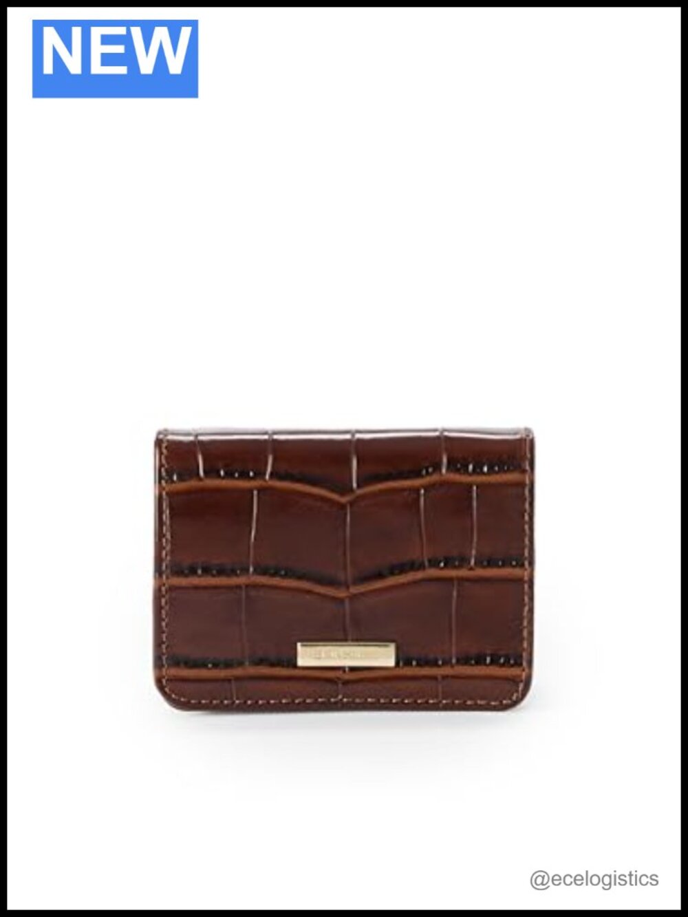 Leather Wristlet Wallet with Snap Closure, 6 Card Slots, ID Window